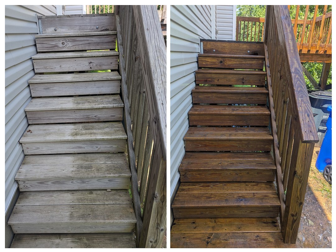 Professional Wood Deck Cleaning In Mebane, NC
